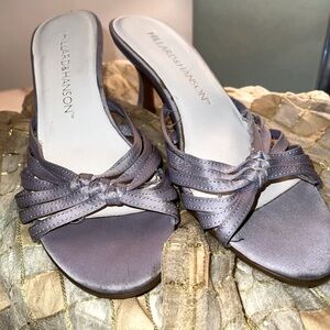 Hillard & hanson silver  1” sandals